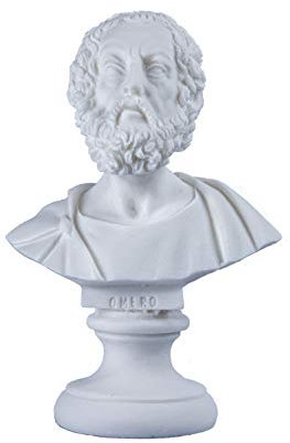 Homer Griechische Büste Skulptur Klassische Statue Antik Finish Gesicht 15 cm
