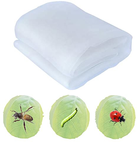 4x10m Gemüseschutznetz,100 Mesh Gemüsenetz Feinmaschig Insektennetz Insektenschutznetz Gartennetz Pflanzenschutznetz,zum effektiven Schutz vor Schädlingen,für Gemüse Obst Blumen Gewächshaus