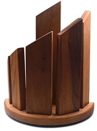 Haibing Portacoltelli Portacoltelli Magnetico con Potente Magnete, Grande Ceppo Portacoltelli in Legno di bambù, Portacoltelli Universale A Doppio Lato Blocco per Coltelli (Color : B)