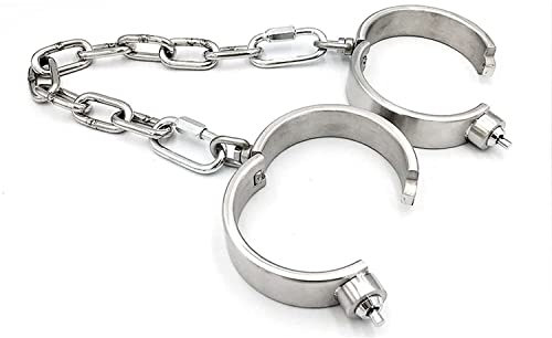 ROLOL SM Fußfesseln Abschließbar Restraint Fesseln Kit, 304 Edelstahl für Paare -Handschellen (Color : Male)