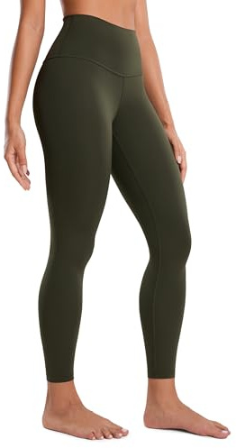 CRZ YOGA Femmes Butterluxe Yoga Leggings - 64cm Taille Haute Ultra Douce Entraînement Pantalon Olive Verte 38