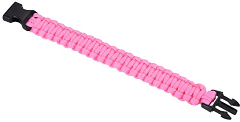 PATIKIL Survie Paracorde Bracelets, Tressé Parachute Cordon Bracelet Fête Favorise Camping Cadeaux Externe Enveloppes pour Hommes, Rose