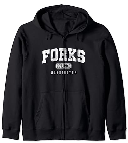 Forks Washington Est. 1945 Vintage Pride Zip Hoodie