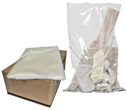 Venuscello® Rubble Sacks Heavy Duty | Clear Refuse Builders Bags 36 in x 48 in 250 Gauge Strong and Tear-Resistant - Ideal for Builders, Contractors, Renovation and Garden Waste (10 PC)