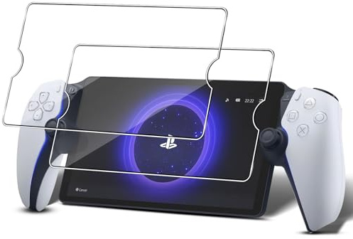 Holilo für Sony PS5 PlayStation Portal Schutzfolie für Panzerglas zubehör Displayschutz schutzglas, 2 Stück Anti-Kratzen Ultra-klar 9H Härte Display schützen Gehärtetes Glas Displayschutzfolie