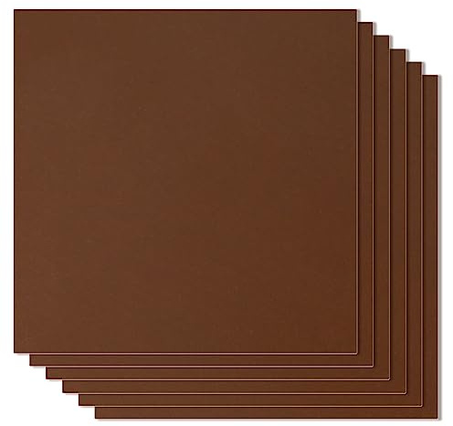 6x 30 * 30 * 0,3cm Fogli di Legno di Tiglio, Tavola di Legno Grezzo Quadrato 12 * 12inch Vuoto Compensato di Ritagli di Legno, per Progetti di Incisione Laser,Arti E Mestieri (Caffè)
