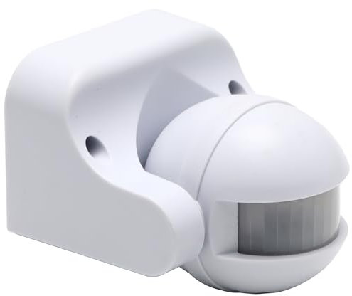 Greluma 1 pezzo Interruttore della luce con sensore di movimento PIR AC220V-240V, interruttore a parete ad alta sensibilità per uso interno ed esterno, raggio di rilevamento 12 m a 180°