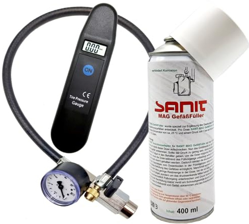 MAG Gefäßfüller 400 ml inkl. Druckflaschen Adapter und digitaler Vordruckprüfer