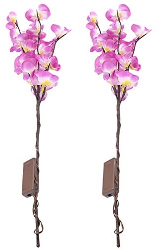 Beatifufu Led Phalaenopsis Zweiglicht Auspc Und Stoff Dekorative Led Baumlampe Für Wohn Und Bürobeleuchtung Romantische Zweiglichter Ohne Batterie 2 Stück Rosa
