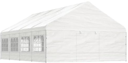 Générique Belvédère avec Toit Blanc 8,92x5,88x3,75 m polyéthylène,Maison & Jardin,Pelouses & Jardins,Vie en extérieur,Structures extérieures,Auvents & abris,81.26 kg,Blanc,3155496