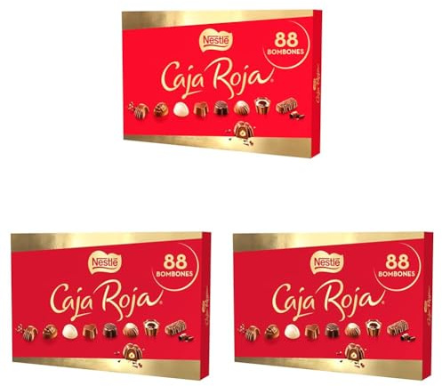 NESTLÉ CAJA ROJA bombones de chocolate con leche estuche 800g (Paquete de 3)