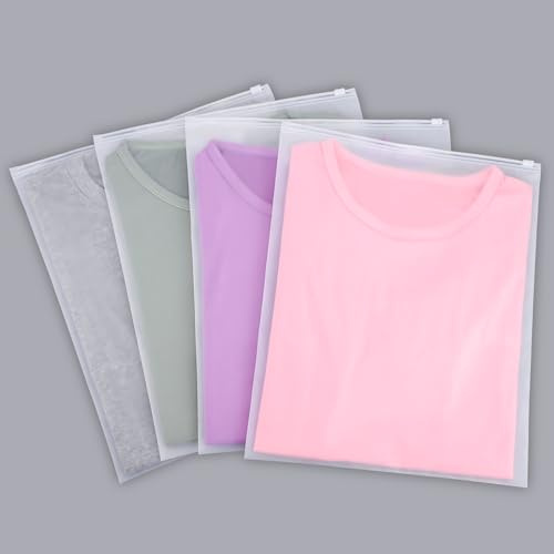 Svaldo Pochette Vetement Voyage, 25 Pièces 30 * 3cm Sac Zippé en Plastique, Pochette Rangement Dépoli, Sac de Rangement Voyage pour Chaussures, Cosmétiques (Sans Trous de Ventilation)