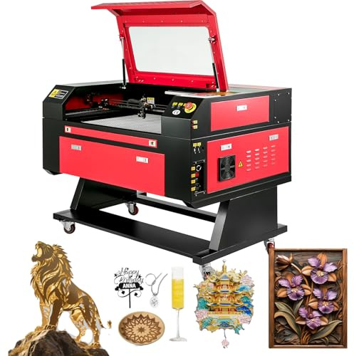 80W Laser Graviermaschine CO2 700mmx500mm Lasergraviermaschine CO2 Laser Engraving Maschine CO2 Laser Hochpräzise Lasergravur Maschine mit RDWorks Software und Ruida Panel Schneiden von Holz Acryl