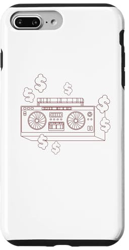 Hülle für iPhone 7 Plus/8 Plus 70er 80er 90er Y2K Dollar Boom Box Ghetto Blaster