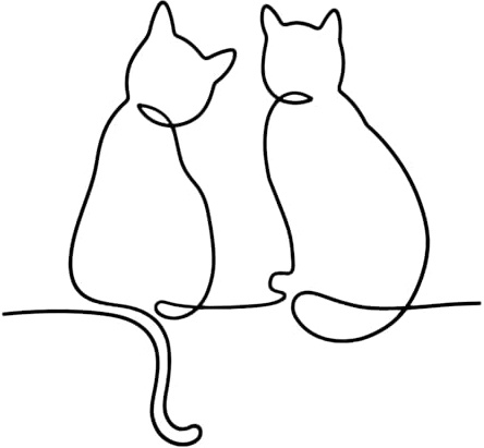 Dexlyn Minimalistische Katzendeko aus Metall Schwarze, Wandkunst für Katzenliebhaber, Geeignet für Katzenspielbereich, Kratzbaum,Katzenheim,Wohnzimmer & Büro (Begleitung 36×40cm)