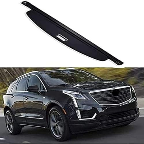 LYangr Auto Einziehbarer Laderaumabdeckung Kofferraum für Cadillac XT5 2016-2019 Frachtabdeckungen für Automobile hintere Kofferraum-Frachtabdeckun Gepäckträger Trennwand