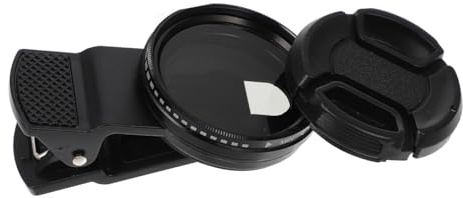 HOMSFOU Universeller 37mmnd2-400 Nd2-400 Handy Kamera Objektivfilter aus Aluminiumlegierung mit Portablem Clip für Smartphone Fotografie bei Meer und Wolken