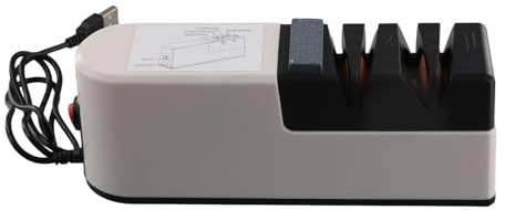 Asyduey Aiguiseur de Couteaux éLectrique USB AffûTeur RéGlable Automatique 3 éTapes pour Couteaux Ciseaux AffûTeur Domestique