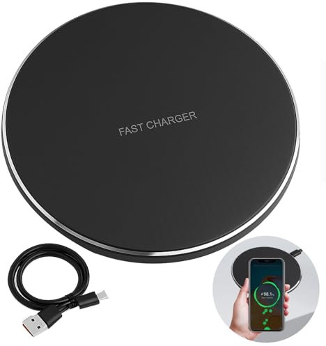15 W Chargeur sans Fil Rapide, Chargeur à Induction Compatible avec Android et iOS, pour Appareils avec Fonction de Charge sans Fil Intégrée