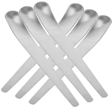 CHICAMPERA 6piezas Cucharas Inoxidable De Mango Para De Café Postres y Bebidas Reutilizables y Fáciles De Limpiar