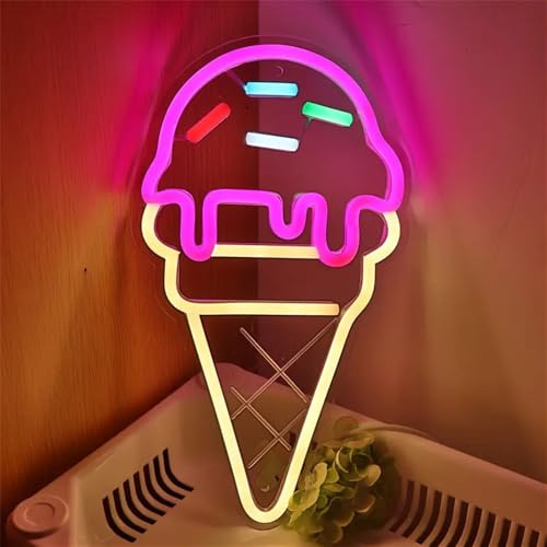 Glass neonskylt för väggdekor glasformad LED-upplyst skylt färgglad neonljus för restaurang efterrättsbutiker godisbutiker café dryck bar butik fönster