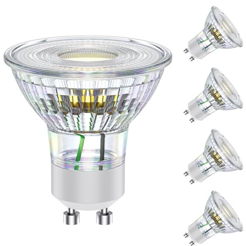 novapollo Bombillas LED GU10 No Regulables, 5,7W (Equiv a 75W), Luz Blanca Cálida 4000K, Ángulo 38°, Sin Filamento | Ideal Para Iluminación Empotrada/Riel, Cocina, Campana, Salón, Dormitorio