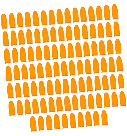 Dediles Antideslizantes de Látex Naranja, 100 Piezas | Protección Térmica, Diseño Sencillo y Acabado Cuidado, Formato Profesional para Uso Diario