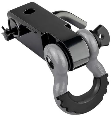 UYCHYTQR Cubierta Gancho Remolque Enganche Remolque Servicio Pesado 2 35,000 Libras Resistencia Rotura 16 Toneladas con Pasador Tornillo 5/8 Grillete 3/4 Cubierta Gancho Remolque(Gris)