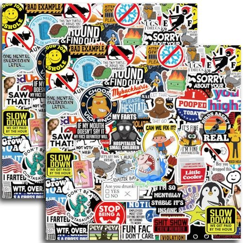 300Pcs Laptop Stickers, Skateboard Stickers, Cool Stickers for Laptop, Retro Vinyl Decals for Adults, Guitar and Scooter, Personalised Sticker Pack for Streetwear Style, Custom Laptop Decoration