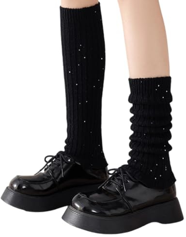 ZORVYN Jambières Femme Chauffe-Cheville Hiver Jambières Tricotées pour Filles Femmes Y2K Volants Mignons Kawaii Accessoire Harajuku pour Ballet Yoga Danse