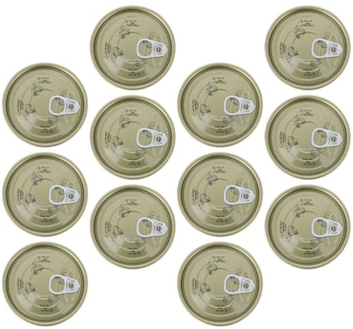 Cabilock 12 Barattoli in Latta Vuoti Ermetici per Alimenti, Contenitori per Dolci Coperchio, Scatole per Conservazione Cibo per Gatti e Snack, Barattoli Multifunzione per Cucina