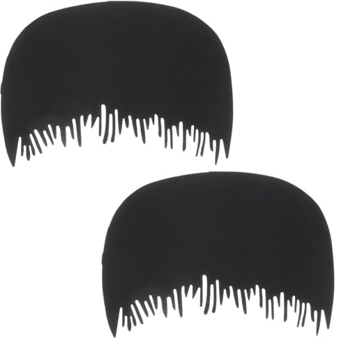 Pettine per Fibre Capelli Nero, Plastico, 2 Pezzi, Applicatore | Barriera Protettiva per Contorno Frontale, Portatile e Facile da Usare, Delicato Sul Cuoio Capelluto