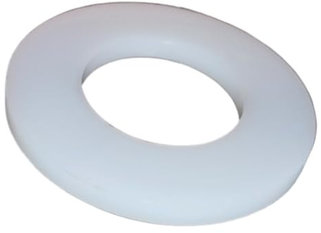 Rondelle Piane in Nylon (Plastica), Isolanti e Antiruggine, per Fissaggi su Superfici Delicate, Uso Industriale e Domestico - 6,2X12X3 - Naturale - 50 pezzi - Plastic Hardware Store