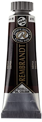 Rembrandt Ölfarbe Tube - 15 ml Sepia 416 - Extrafeine Künstlerqualität - Höchste Lichtechtheit - Butterartige Konsistenz - Made in Netherlands