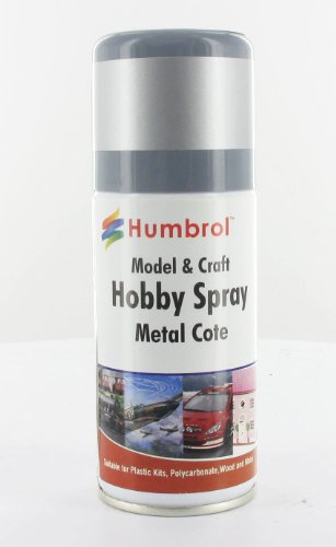 Humbrol Metalcote Spray Paint AD6995 No 27002 Polished Aluminium