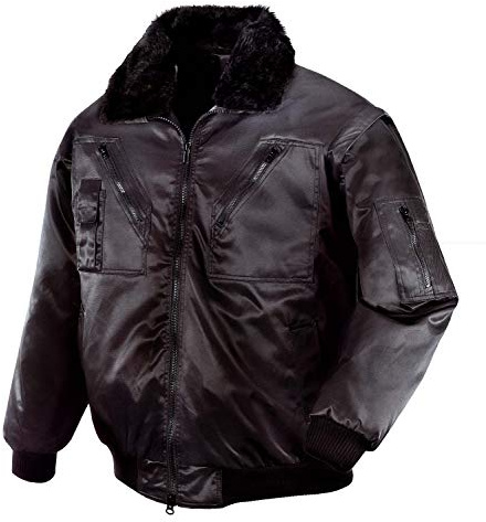 teXXor Piloten Oslo Arbeitsjacke mit abnehmbaren Ärmeln, XL, schwarz, 4176