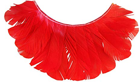 Eulenspiegel 000281 - Künstliche Wimpern, Rote Federn, 1 ml Spezial-Wimpernkleber, Anleitung, für Karneval, Mottoparty