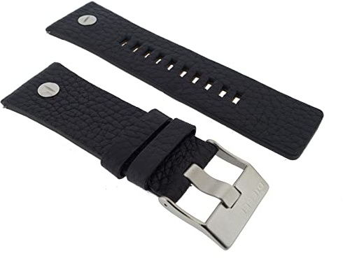 Diesel Uhrenarmband 28 mm Leder Schwarz Uhrband DZ-7313 / LB-DZ7313