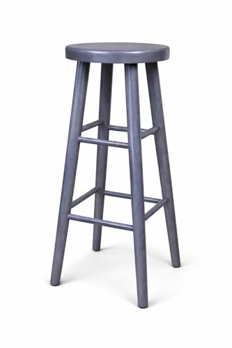 Magnetic Möbel Stück Holz Buche hell Heller Holzhocker Barhocker 80 cm (Grau)