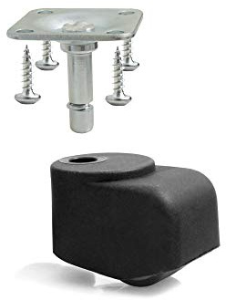 Design61 4er Walzenrolle Möbelrolle Möbelrollen Möbel Rolle mit Anschraubplatte und Schrauben