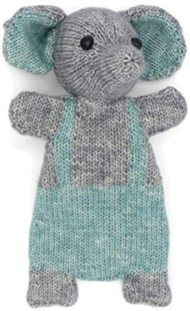 Hardicraft Strickpaket Strickset zum selber machen mit Anleitung und Material für Elefant SONNY, 23 cm. Individuelles Geschenk