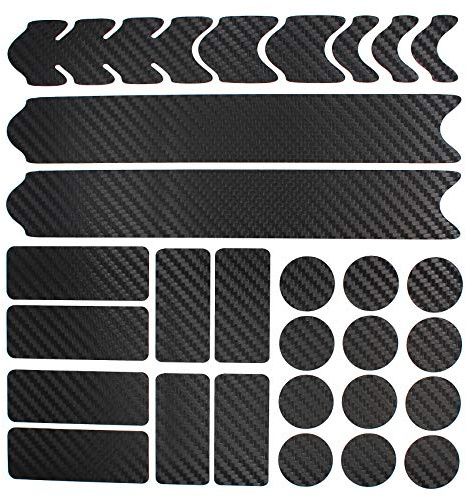 AlphaShield K099 K100 Film de protection autocollant pour cadre de vélo en carbone pour VTT BMX, noir carbone