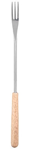 Kuuleyn Brochettes à Griller, tiges de Barbecue en Acier Inoxydable, Bois, Fourchette à Barbecue, brochette à Griller, pour Pique-Nique, Camping, 26,5 cm