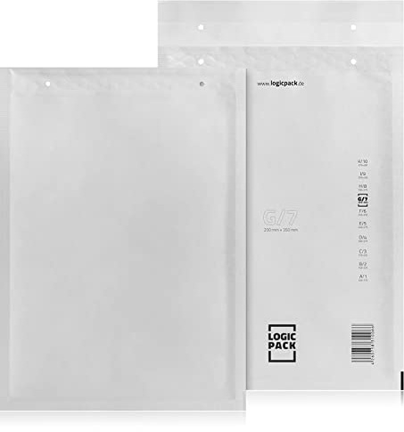 G7 100 St. Luftpolstertaschen Luftpolsterversandtaschen LOGIC PACK G/7 Weiß 250×350 Luftpolsterumschläge