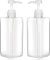 Jansburg Pump, 650 ml, Refillable Plastic Bottle, Empty Soap Dispenser, 650ml-2pcs