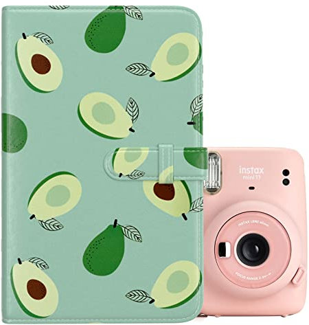 MUZIRI KINOKOO Album 96 Pochettes pour Instax Mini EVO/Mini 12/Mini 41 Album Photo, Album pour Fuji Instax Mini Liplay/Mini 40/99/90/25/11/9/8/7+ - 3 pouces film album photo - Vert avocat