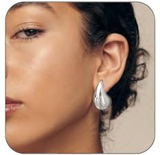 SIXDUTON Ohrringe Gold für Damen, Tropfen Ohrringe für Frauen, Hypoallergene Vergoldete Dupes Modeschmuck für Mädchen