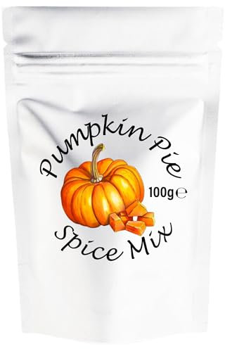 100g Pumpkin Pie Spice Mix Pumpkin Spice Mix: Blend of Cinnamon, Nutmeg, Ginger & Cloves. Ideal for Coffee, Autumn baking, Pumpkin Latte, Cookies and Soups. Cooking with children.