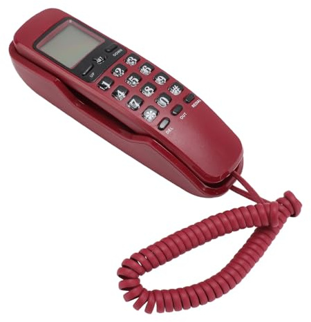Wandtelefon mit Kabel, Desktop-Festnetztelefon mit Anruferkennung, Schnurgebundenes Wandtelefon mit HD-Display, Bequemen Tasten, Rutschfester Polsterung für das Heimbüro