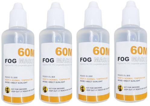 LENSGO Glycerin Propylene Glycol Mixture Nebelflüssigkeit für Smoke B/Smoke S/Smoke S MINI, Smoke K Handnebelmaschinen, 60ml Nebelflüssigkeit X4 Universal Market 99% der Handnebelmaschinen.